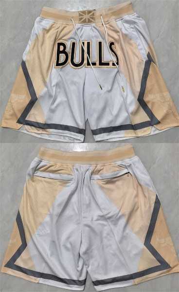 Men%27s Chicago Bulls White City Edition Shorts